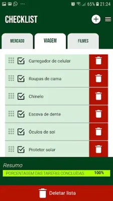 Simples Checklist android App screenshot 2